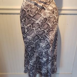 New Glam snakeskin skirt
